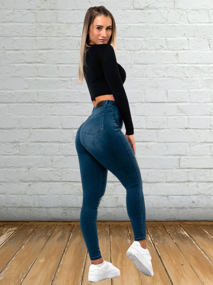Daleyza - Denim jeans met hoge taille