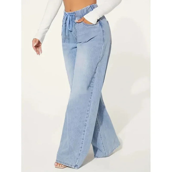 Damesjeans met wijde hoge taille - Amandine