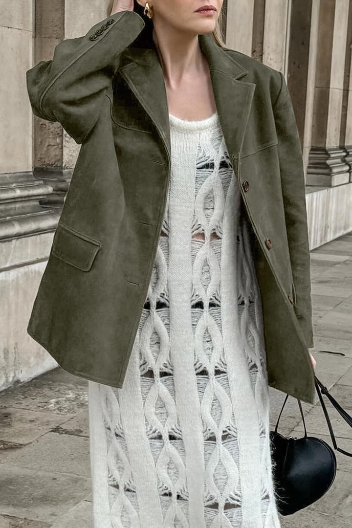 Blazer in veganistisch leer voor dames - Colette