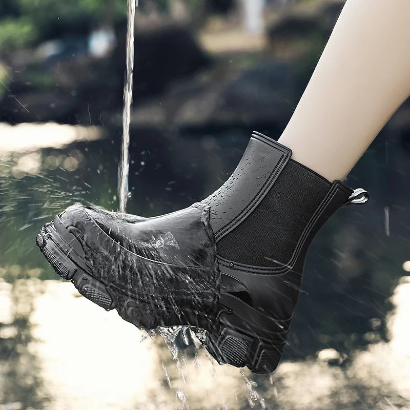 Waterdichte dameslaarzen met dikke zool en elastiek - Liora