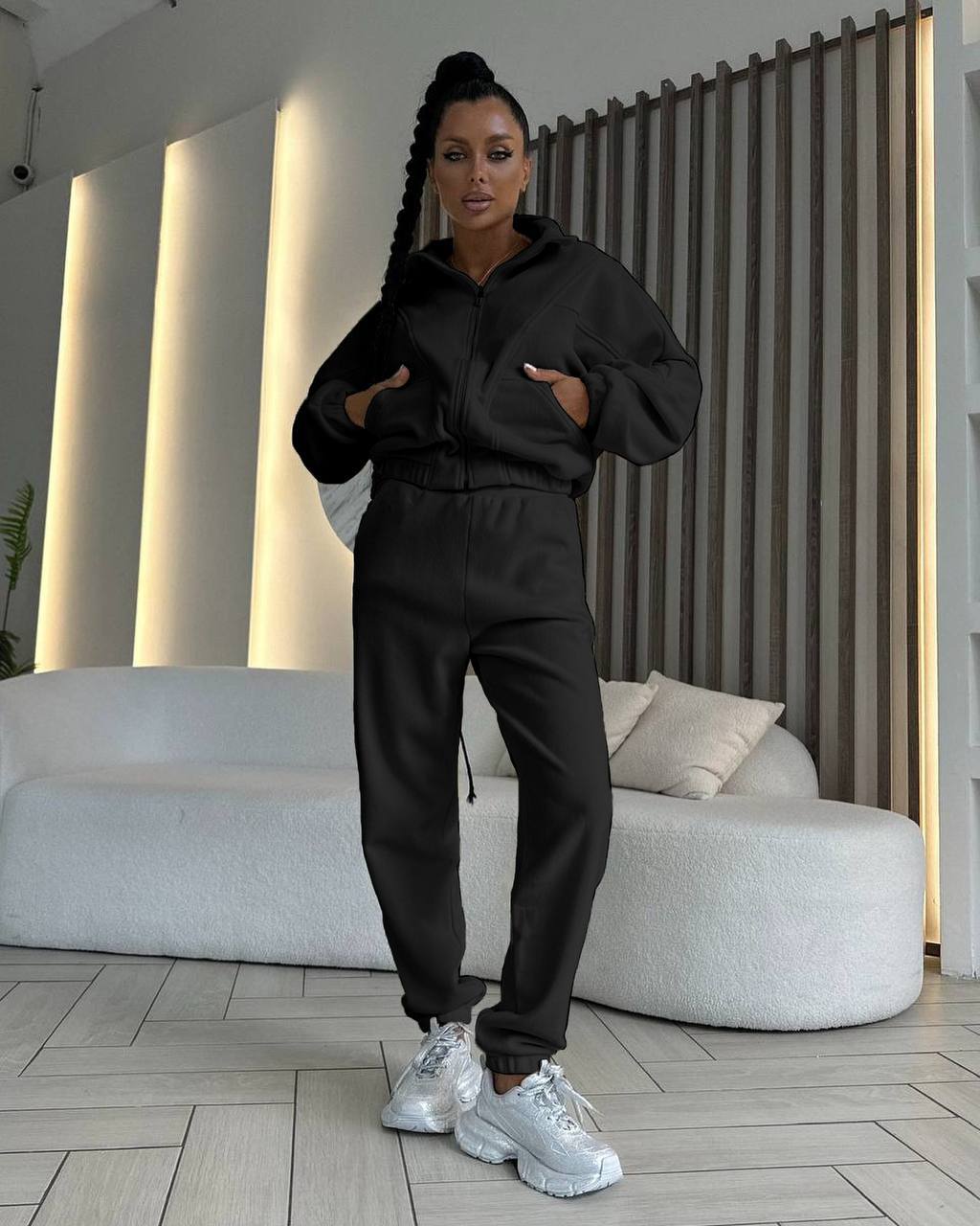 Casual dames sportoutfit met capuchon - Arlette