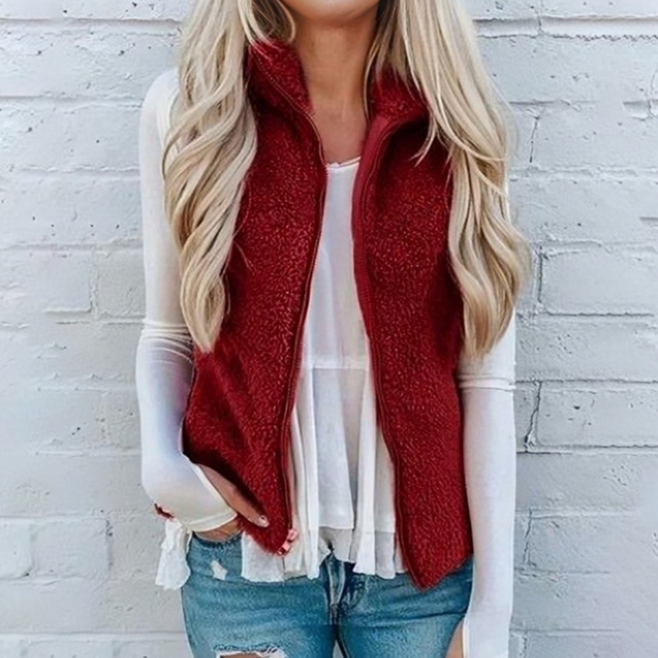 Dames fleece vest met rits - Adrielle