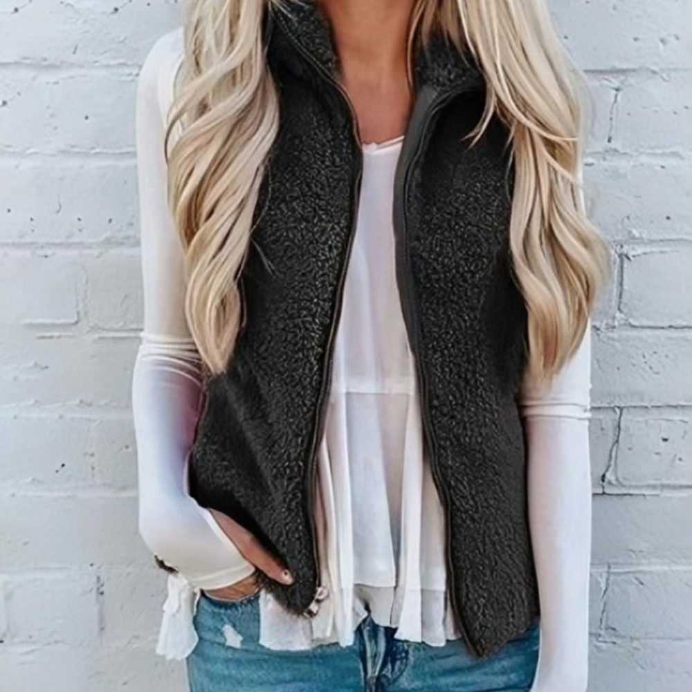 Dames fleece vest met rits - Adrielle