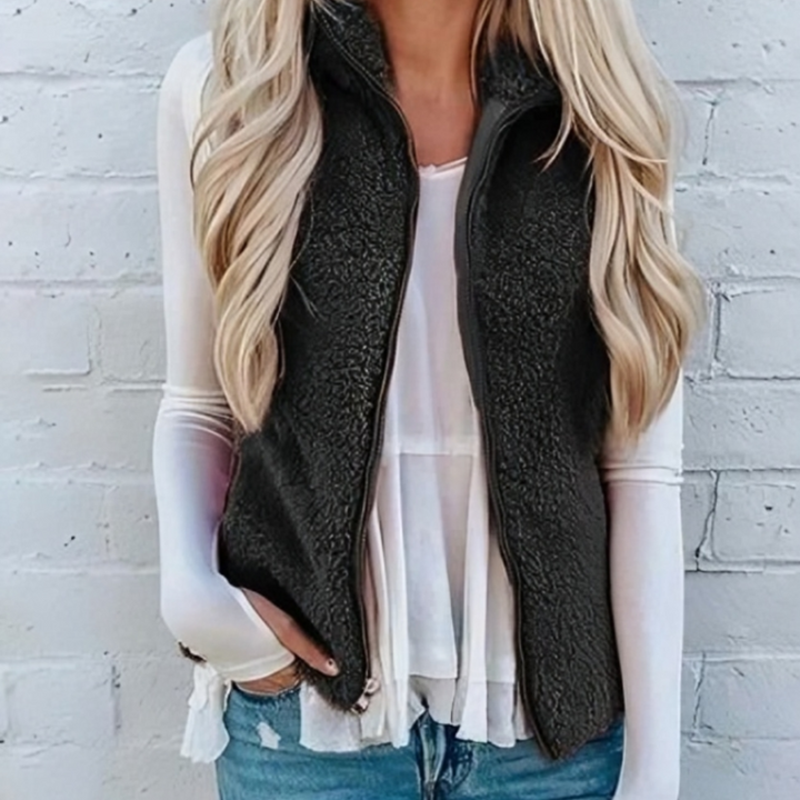 Dames fleece vest met rits - Adrielle