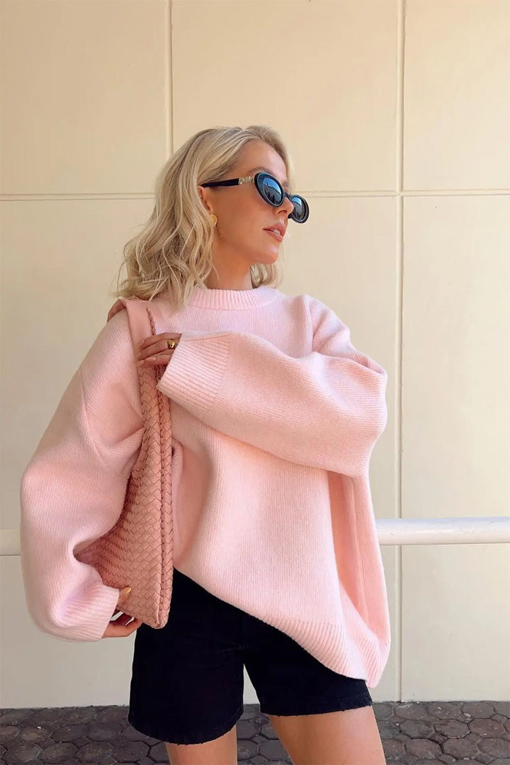 Zacht gebreide oversized damestrui casual stijl - Karina