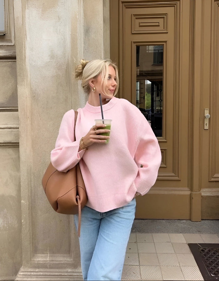 Zacht gebreide oversized damestrui casual stijl - Karina