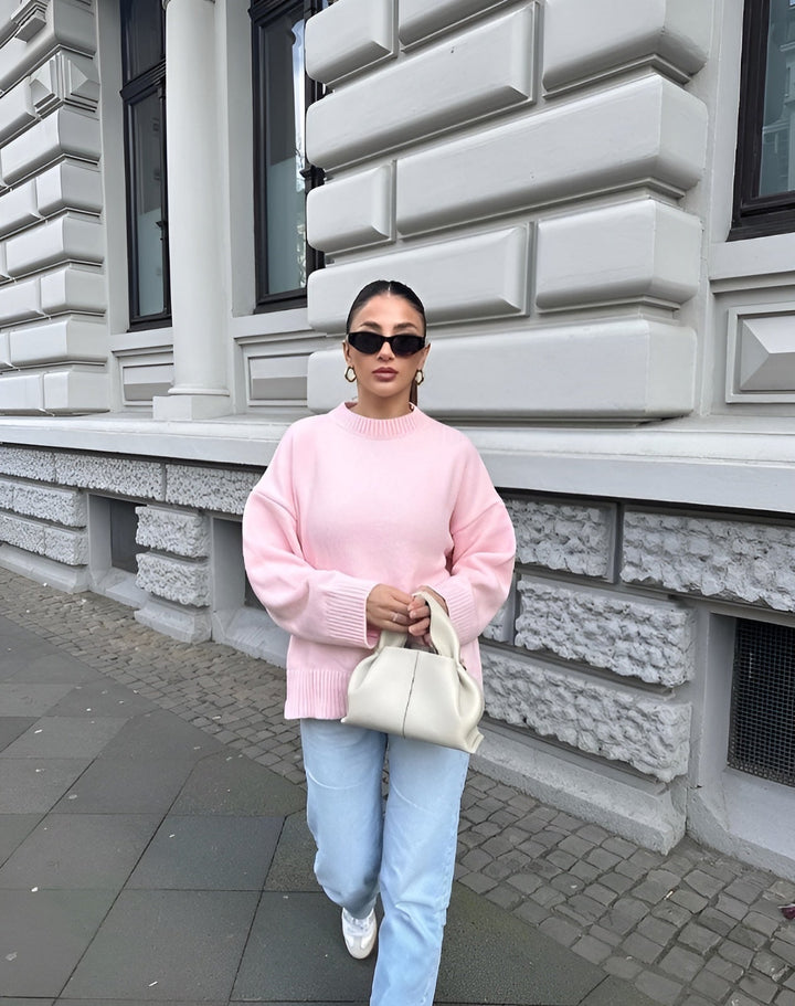 Zacht gebreide oversized damestrui casual stijl - Karina