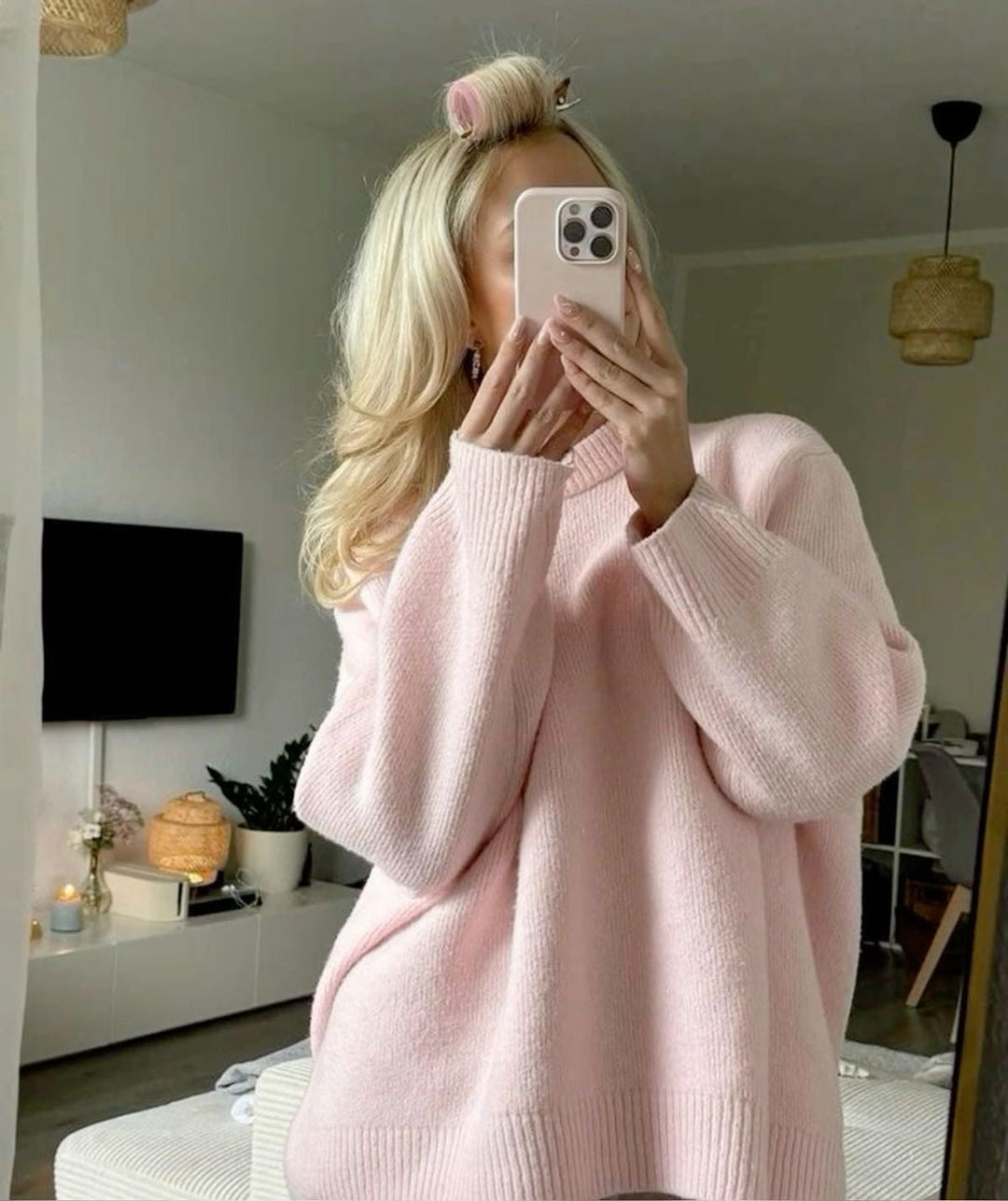 Zacht gebreide oversized damestrui casual stijl - Karina