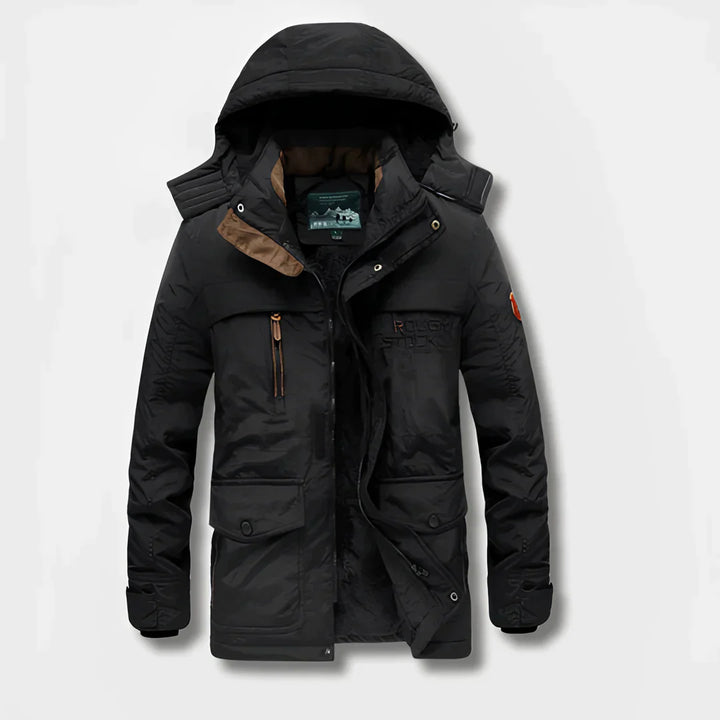 ERIC - Multi-pocket parka met gevoerde capuchon