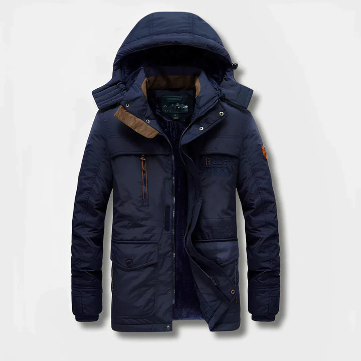 ERIC - Multi-pocket parka met gevoerde capuchon