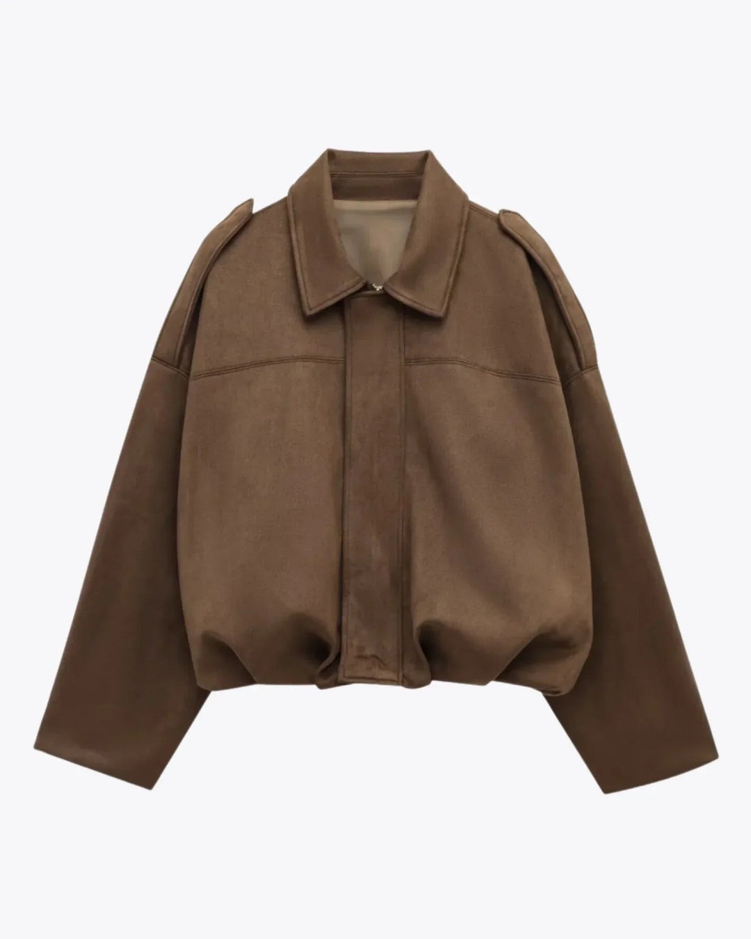 Oversized damesjack van vegan suèdeleer - Fabiane