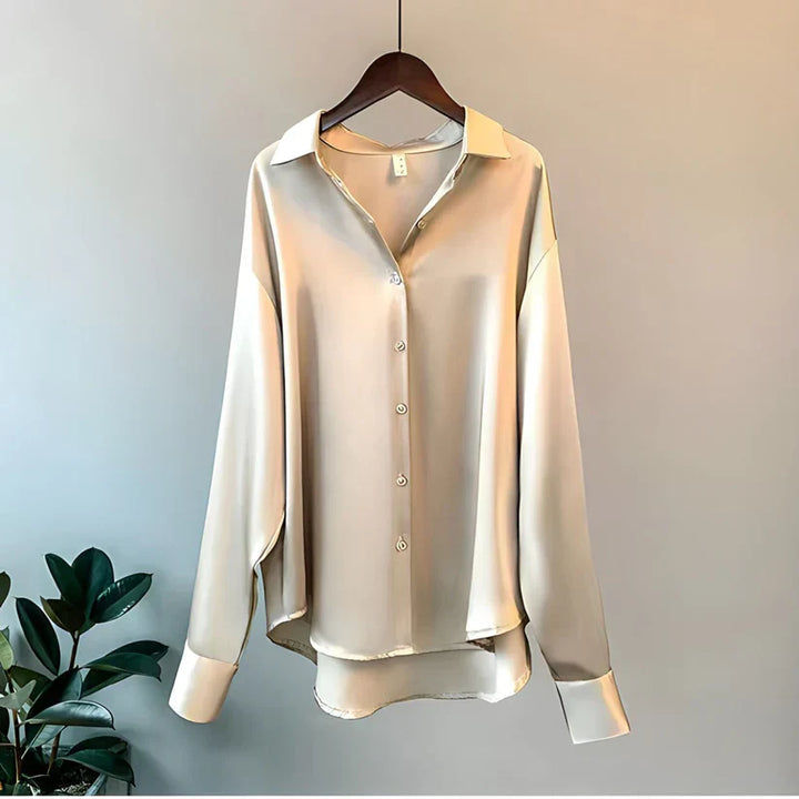 Ledina - Luxueus zijden damesshirt voor een elegante look