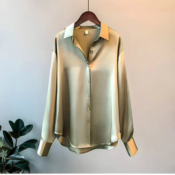 Ledina - Luxueus zijden damesshirt voor een elegante look