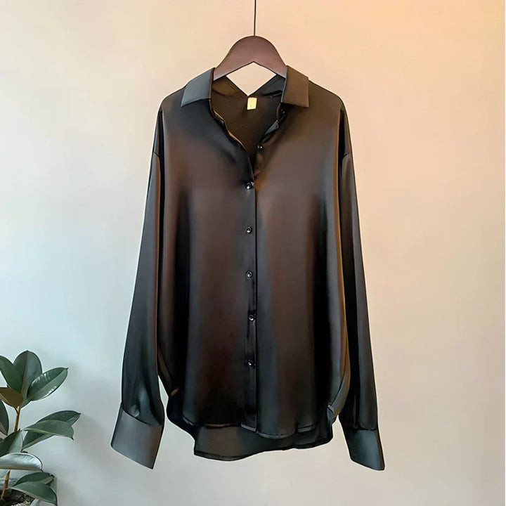 Ledina - Luxueus zijden damesshirt voor een elegante look