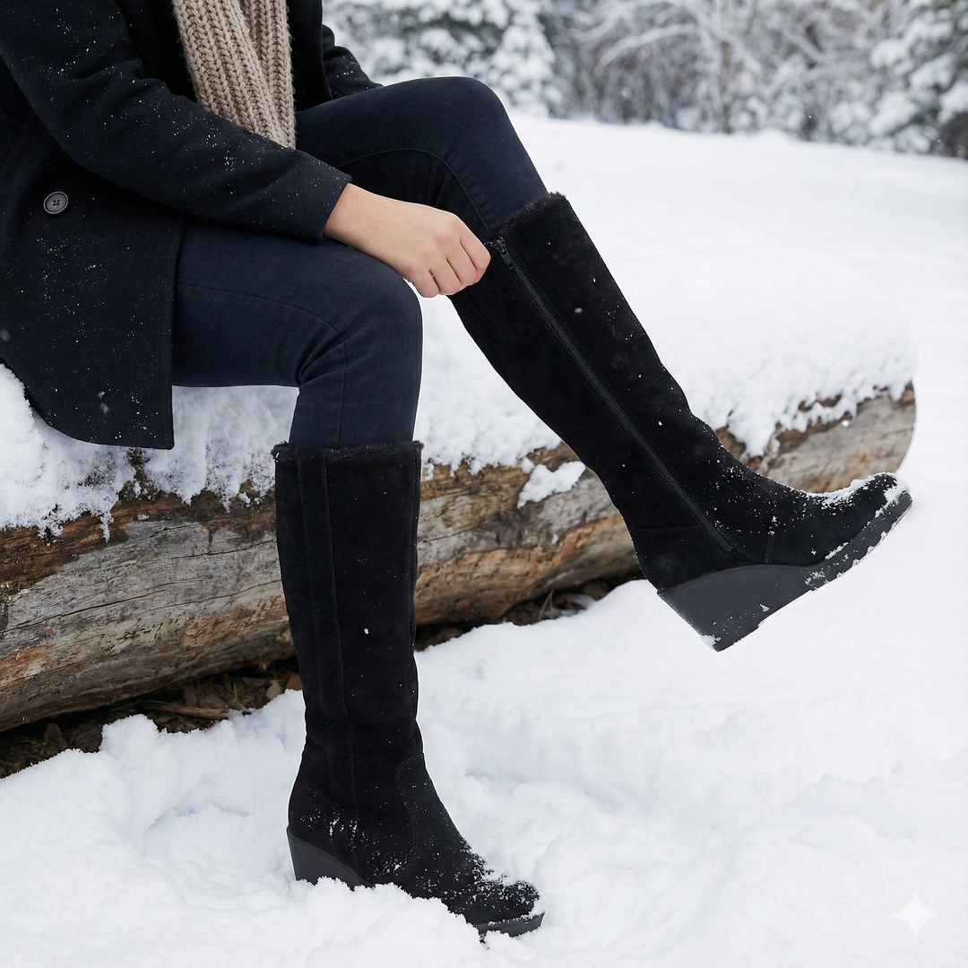 Winterlaarzen voor dames met opvouwbare schacht en thermovoering - Selvara