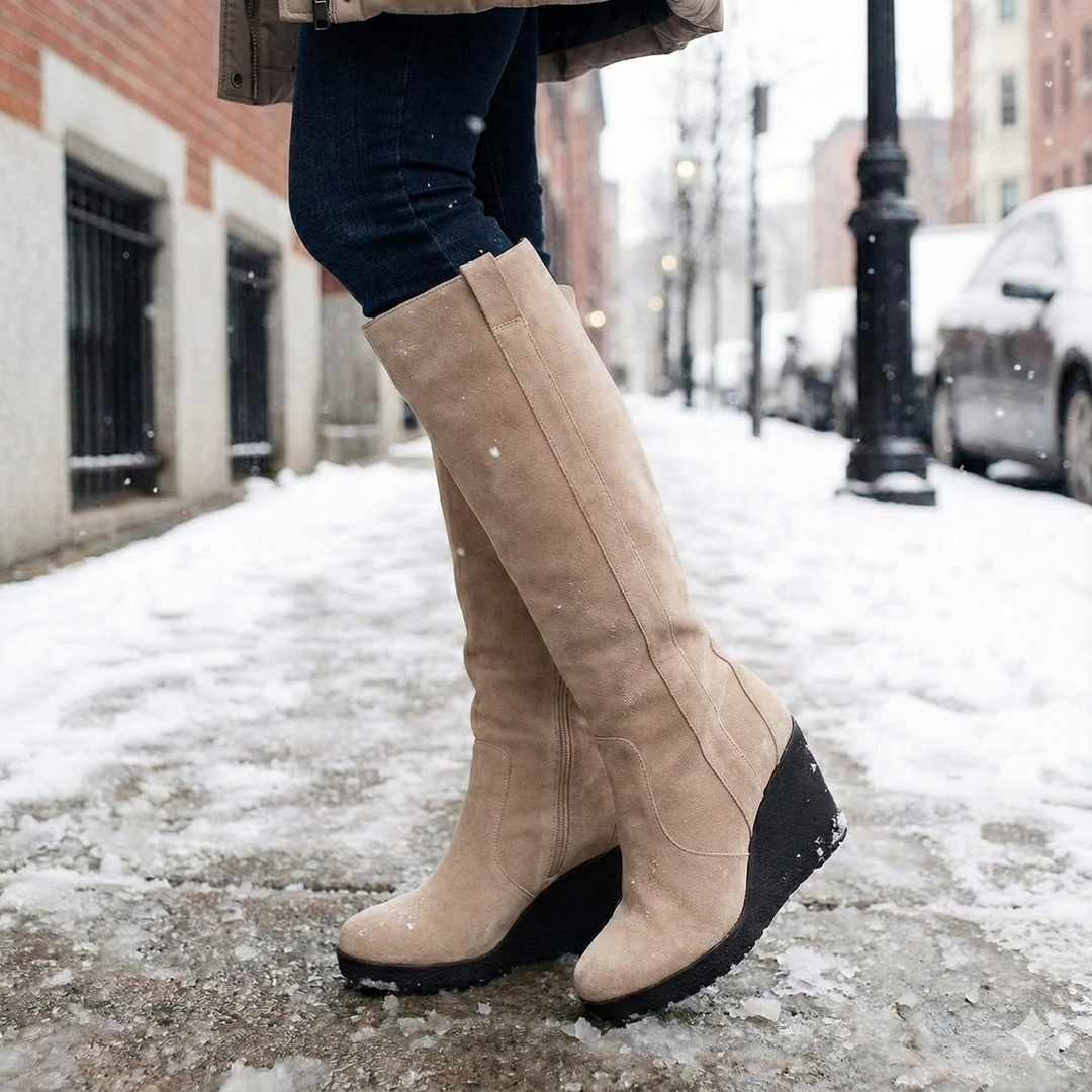 Winterlaarzen voor dames met opvouwbare schacht en thermovoering - Selvara