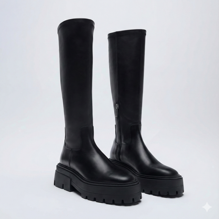 Dameslaarzen met hoog plateauzool - Kryndel