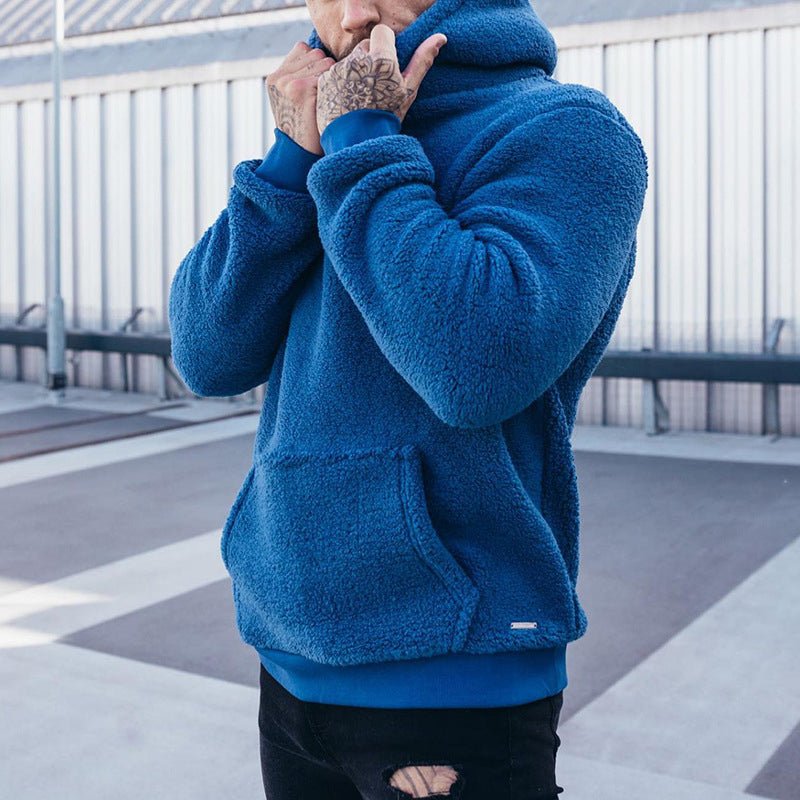 Luxe pluchen hoodie voor mannen
