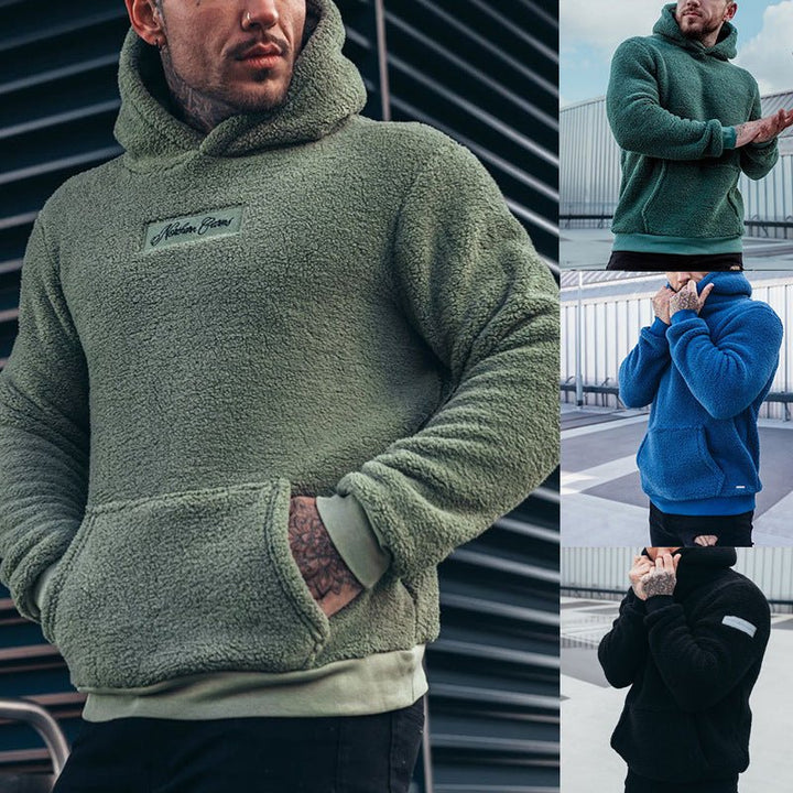 Luxe pluchen hoodie voor mannen