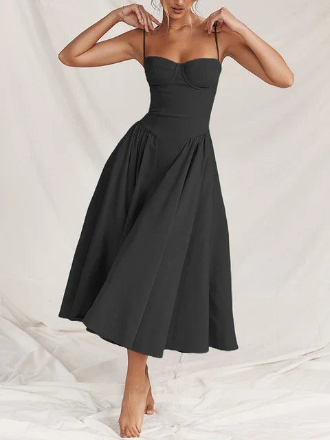 Karo - Artistic Retro Midi Jurk