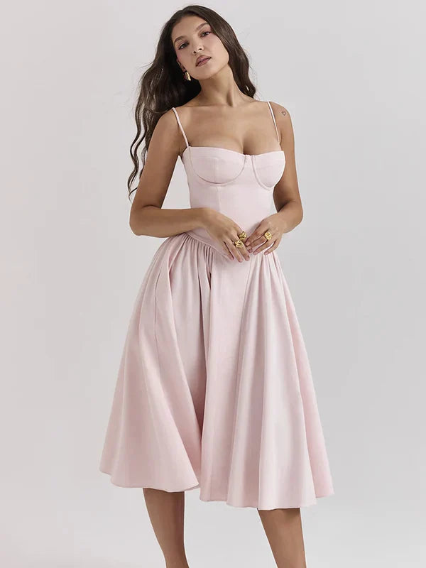 Karo - Artistic Retro Midi Jurk