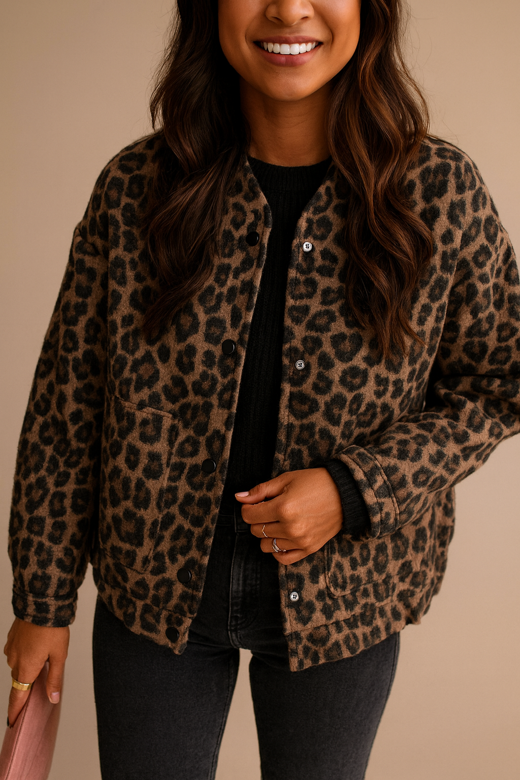 Damesjas met luipaardprint - Leandra