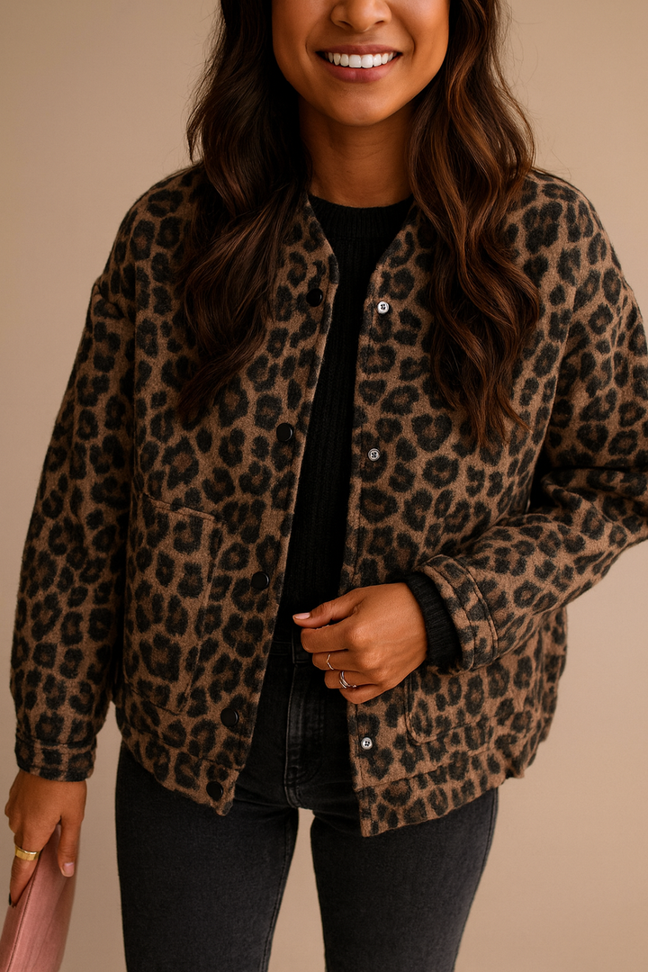 Damesjas met luipaardprint - Leandra