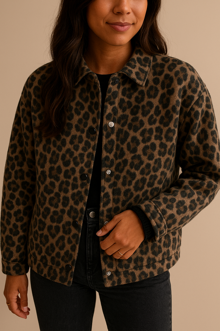 Damesjas met luipaardprint - Leandra