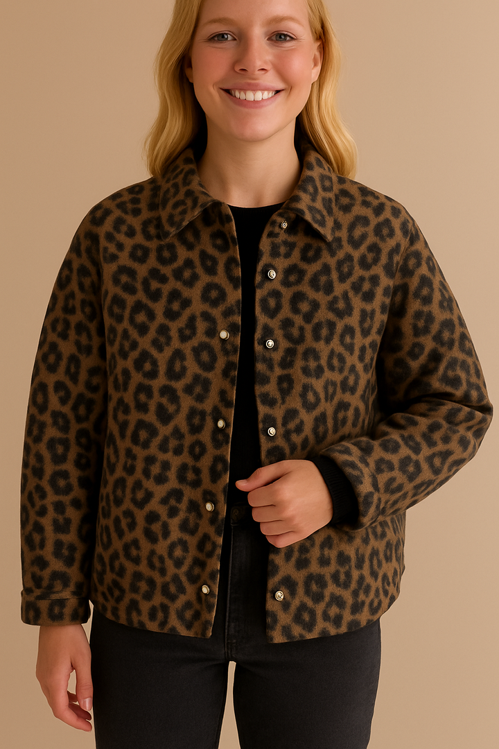 Damesjas met luipaardprint - Leandra