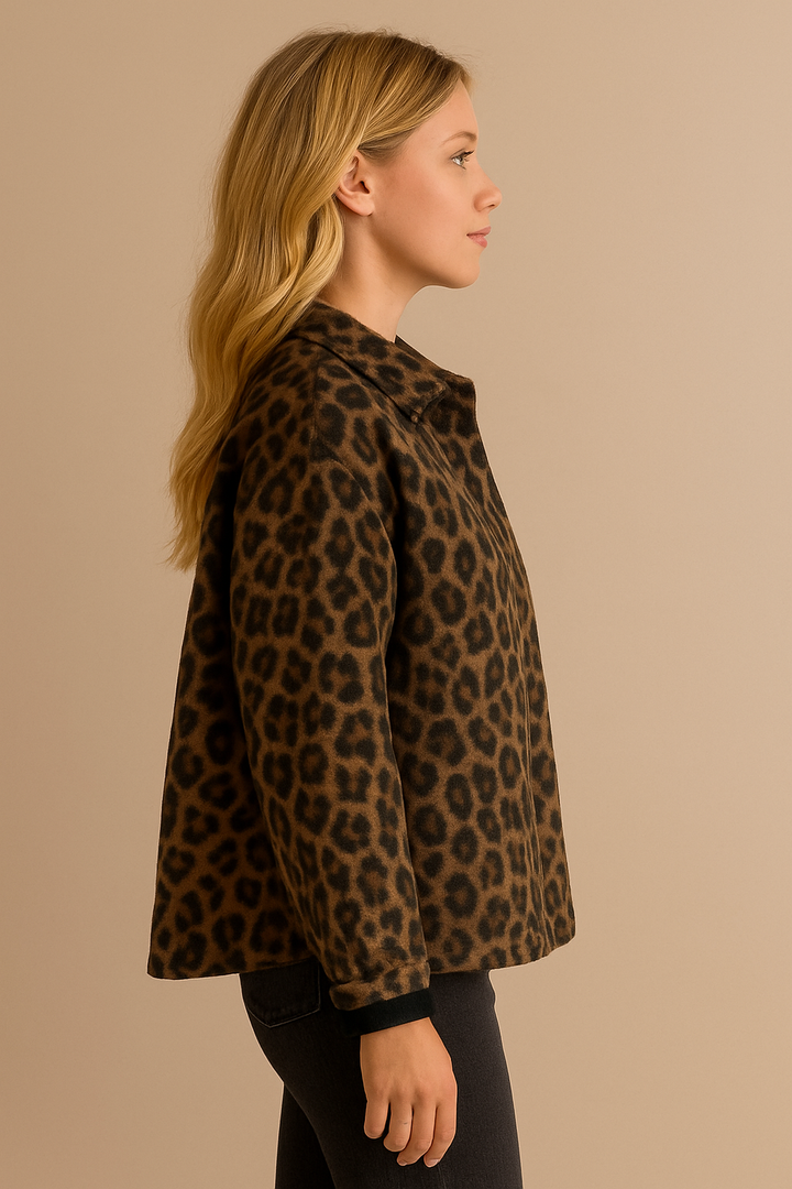 Damesjas met luipaardprint - Leandra