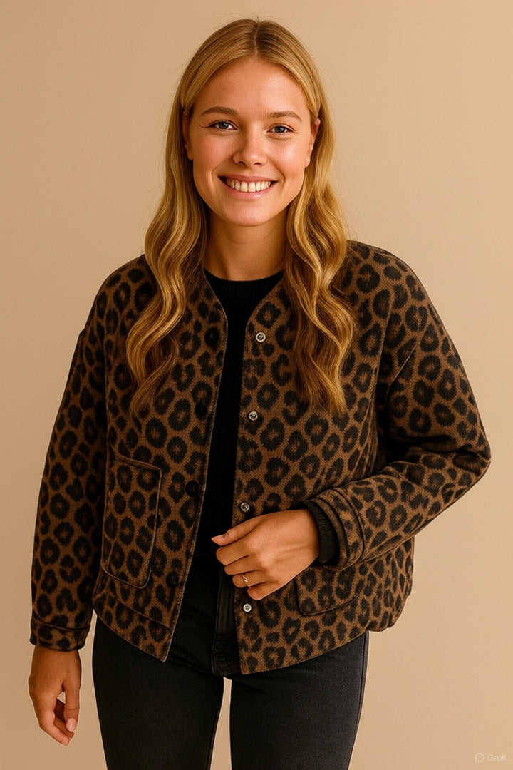 Damesjas met luipaardprint - Leandra