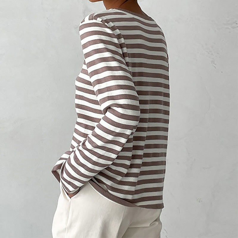 EleganceStripe Shirt Lange Mouw