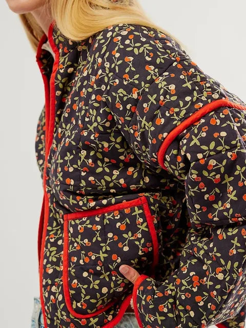 Diana - Vintage jas met bloemenprint