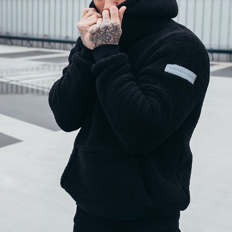 Luxe pluchen hoodie voor mannen