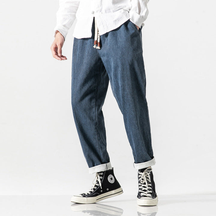 Losse denim herenbroek - Enzo