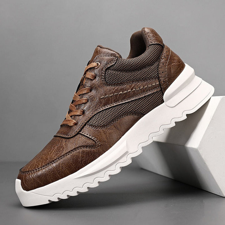 Heren sneakers synthetisch leer dikke zool - Mateo