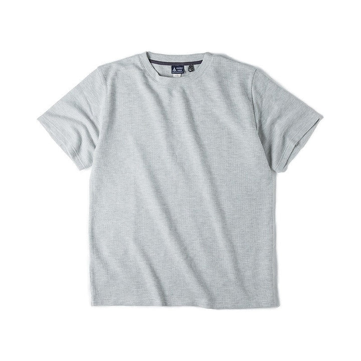 Heren-T-shirt met korte mouwen en witte wafeltextuur - Brando