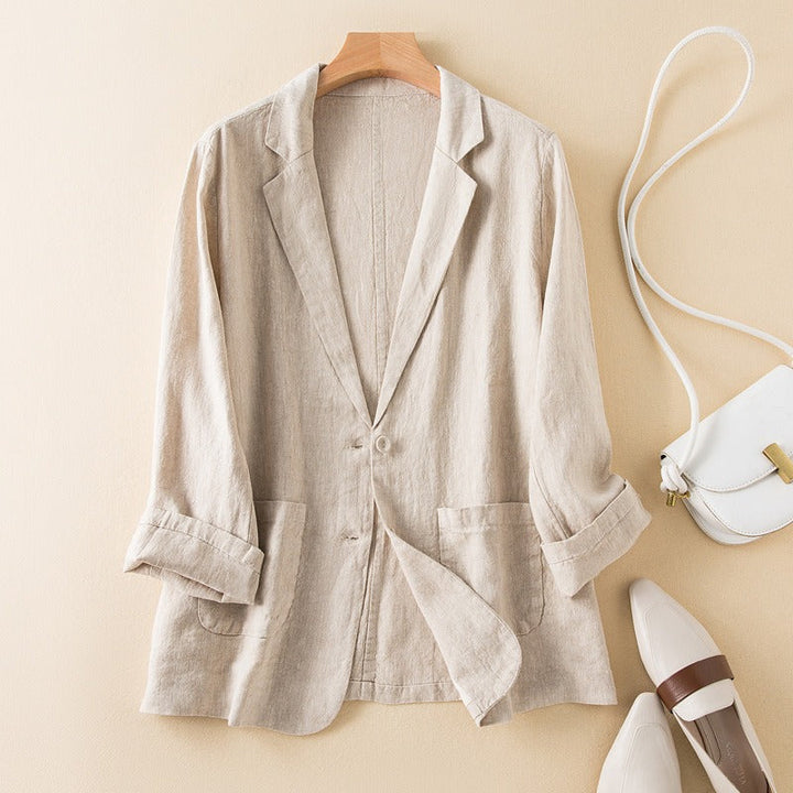 Licht linnen blazer - Amelie