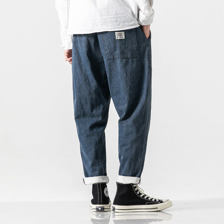 Losse denim herenbroek - Enzo
