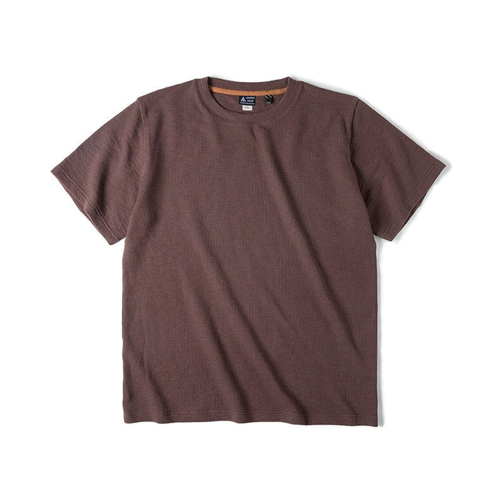 Heren-T-shirt met korte mouwen en witte wafeltextuur - Brando