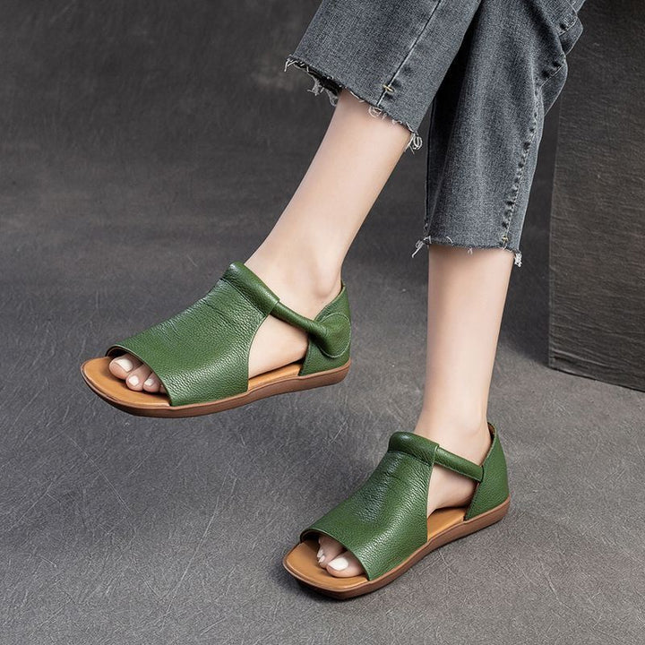 Kamila - Chique handgemaakte sandalen met klittenband