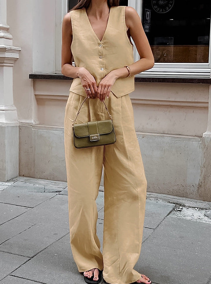 Arianna - Mouwloze casual jumpsuit en modieuze broek