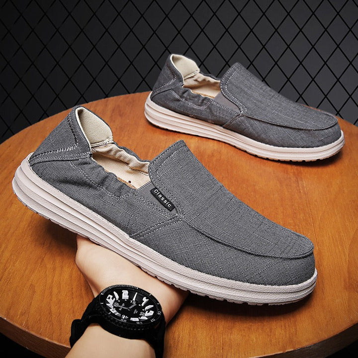 Herenloafers van ademend canvas met slip-on stijl - Bruno