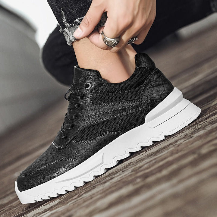 Heren sneakers synthetisch leer dikke zool - Mateo