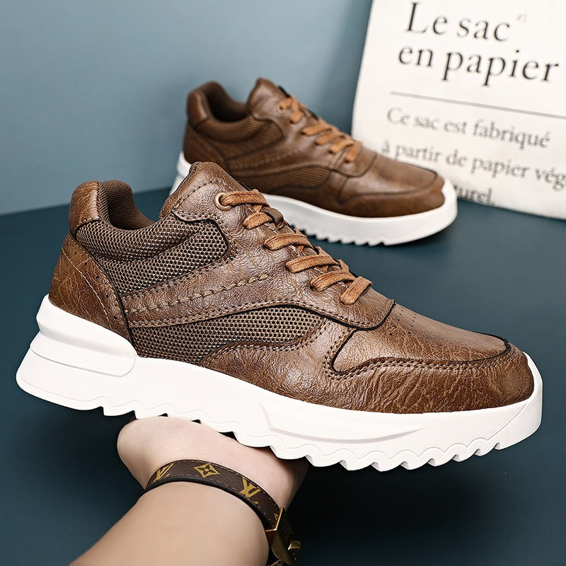 Heren sneakers synthetisch leer dikke zool - Mateo