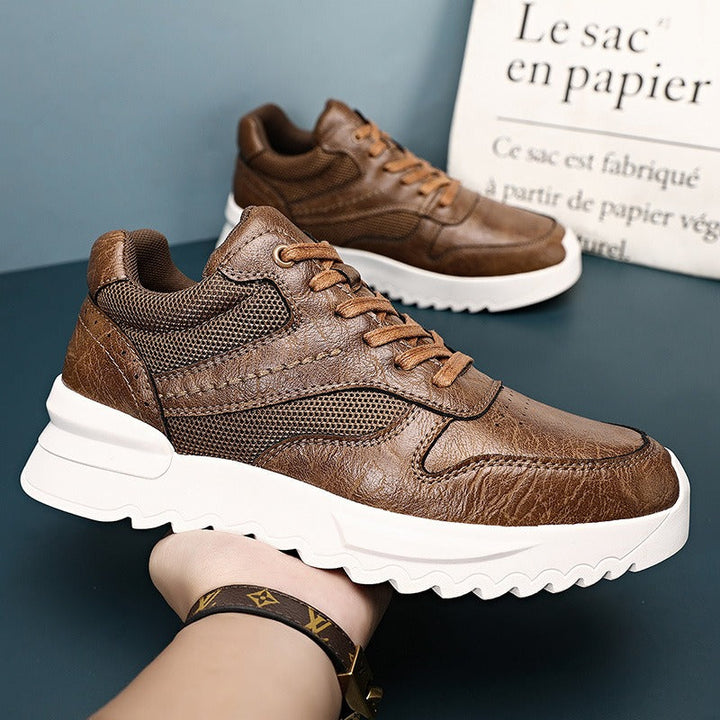 Heren sneakers synthetisch leer dikke zool - Mateo