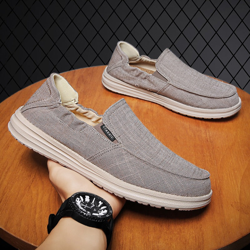 Herenloafers van ademend canvas met slip-on stijl - Bruno