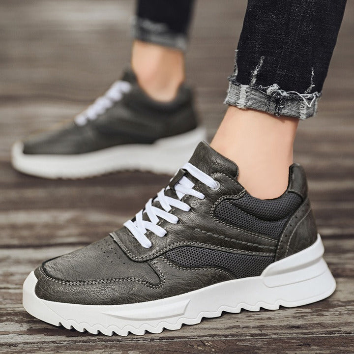 Heren sneakers synthetisch leer dikke zool - Mateo