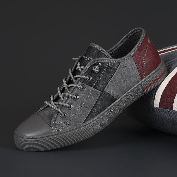 Casual zwart leren sportschoenen voor heren - Tomás