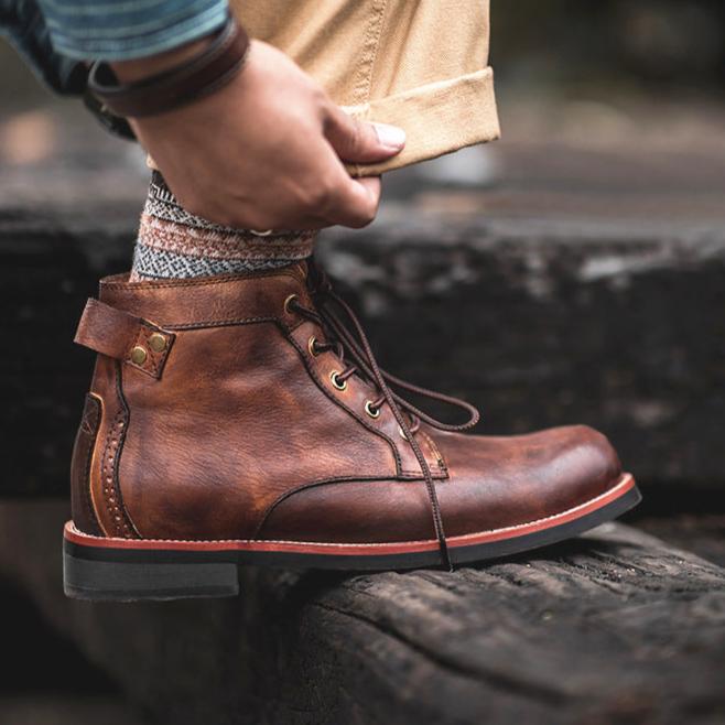 Leren laarzen in vintage stijl - Xavi